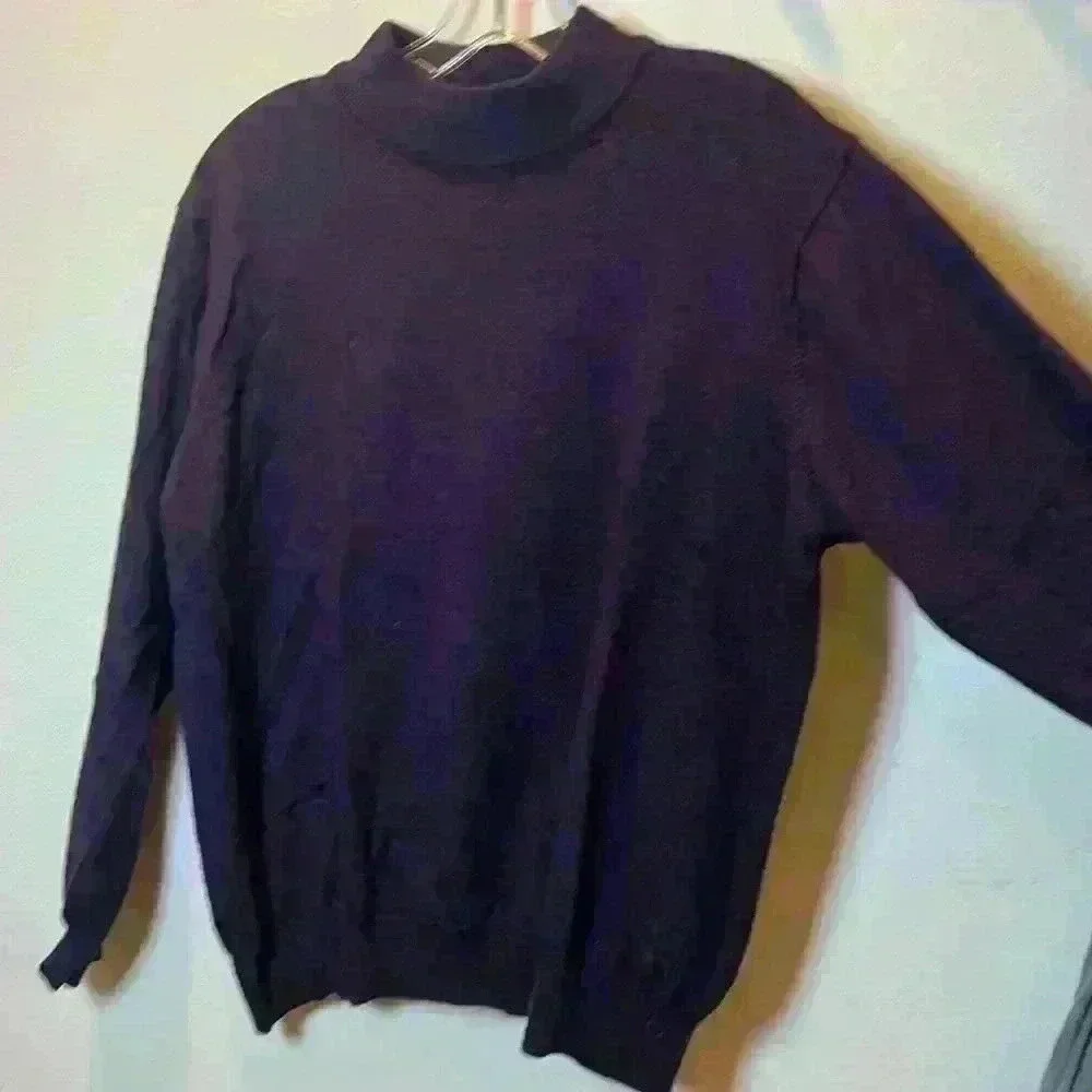 Fiesole 100% fine wool sweater size L purple